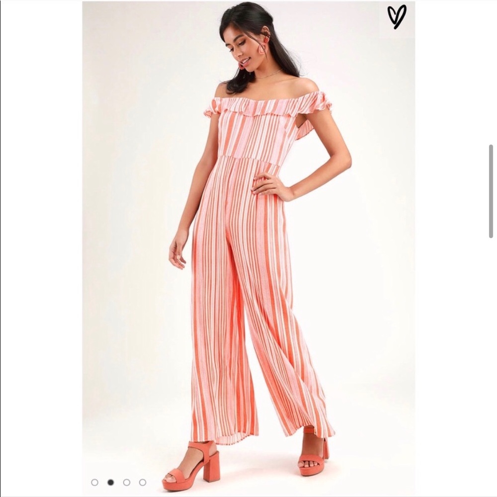 Lulus striped jumpsuit